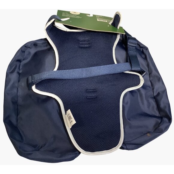 Large Dog Harness Backpack Blue Pockets Adjustable Straps Size L Up to 90 Lbs. - Picture 2 of 4